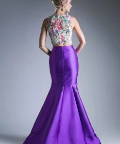 Cinderella Divine - 12013 Two Piece Bateau Mikado Mermaid Dress Formal Gowns 9 Cinderella Divine - 12013 Two Piece Bateau Mikado Mermaid Dress Formal Gowns