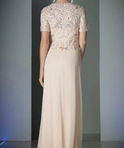 Formal Gowns Cinderella Divine - 1942 Embroidered Sweetheart Sheath Dress