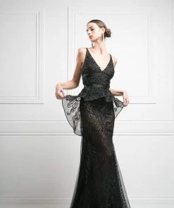 Cinderella Divine - 2209 Lace Embroidered Mermaid Dress Formal Gowns 7 Cinderella Divine - 2209 Lace Embroidered Mermaid Dress Formal Gowns