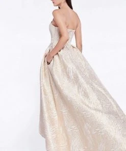 Formal Gowns Cinderella Divine - 5134 Strapless Sweetheart High Low A-line Dress