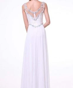 Formal Gowns Cinderella Divine - 57 Sleeveless Beaded Illusion Scoop A-Line Dress 5 Formal Gowns Cinderella Divine - 57 Sleeveless Beaded Illusion Scoop A-Line Dress