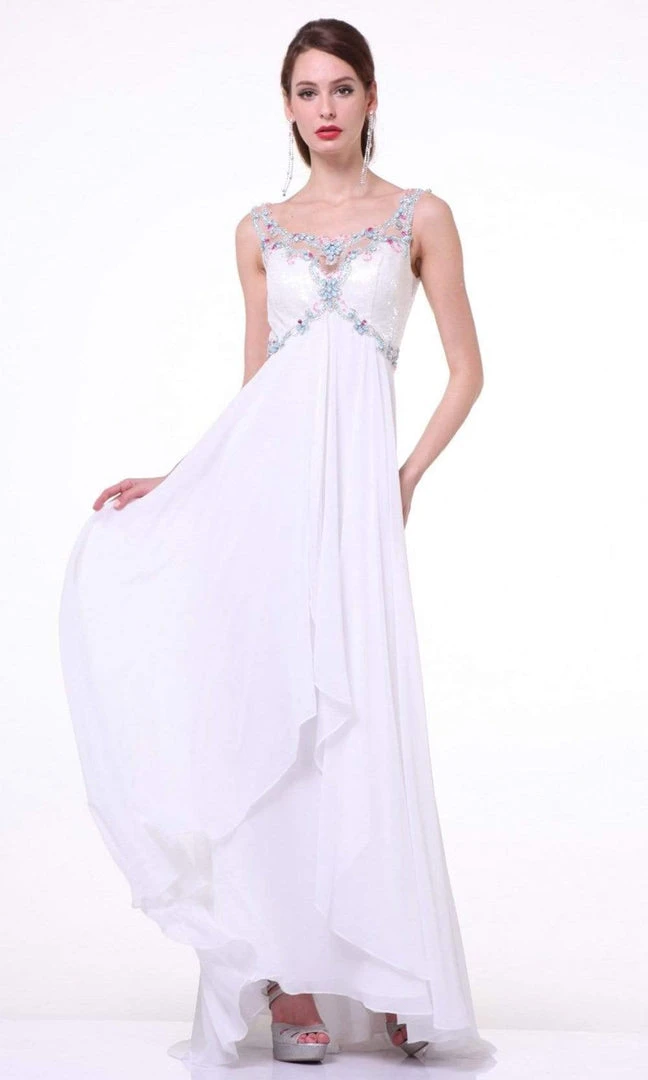 Formal Gowns Cinderella Divine - 57 Sleeveless Beaded Illusion Scoop A-Line Dress 3 Formal Gowns Cinderella Divine - 57 Sleeveless Beaded Illusion Scoop A-Line Dress