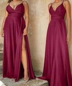 Formal Gowns Cinderella Divine - 7485 Long Satin A-Line Gown 16 Formal Gowns Cinderella Divine - 7485 Long Satin A-Line Gown