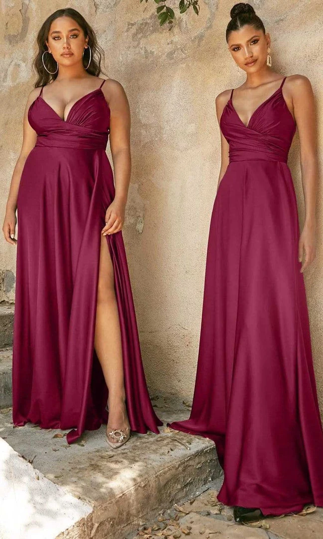 Formal Gowns Cinderella Divine - 7485 Long Satin A-Line Gown 5 Formal Gowns Cinderella Divine - 7485 Long Satin A-Line Gown