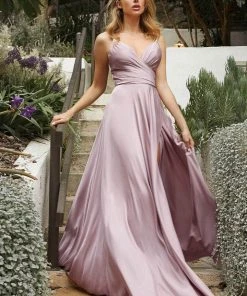 Formal Gowns Cinderella Divine - 7485 Long Satin A-Line Gown 17 Formal Gowns Cinderella Divine - 7485 Long Satin A-Line Gown