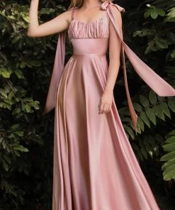 Formal Gowns Cinderella Divine 7490 - Ruched Scoop Evening Dress