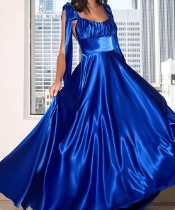 Formal Gowns Cinderella Divine 7490 - Ruched Scoop Evening Dress 13 Formal Gowns Cinderella Divine 7490 - Ruched Scoop Evening Dress