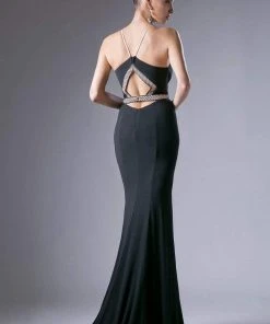 Cinderella Divine - 83821 Halter Fitted Sheath Dress