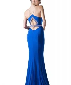 Cinderella Divine - 83821 Halter Fitted Sheath Dress