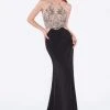 Cinderella Divine - 84174 Beaded Halter Sheath Dress Formal Gowns