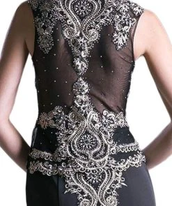 Cinderella Divine - 8946 Embroidered Queen Anne Neck Sheath Dress Formal Gowns 15 Cinderella Divine - 8946 Embroidered Queen Anne Neck Sheath Dress Formal Gowns