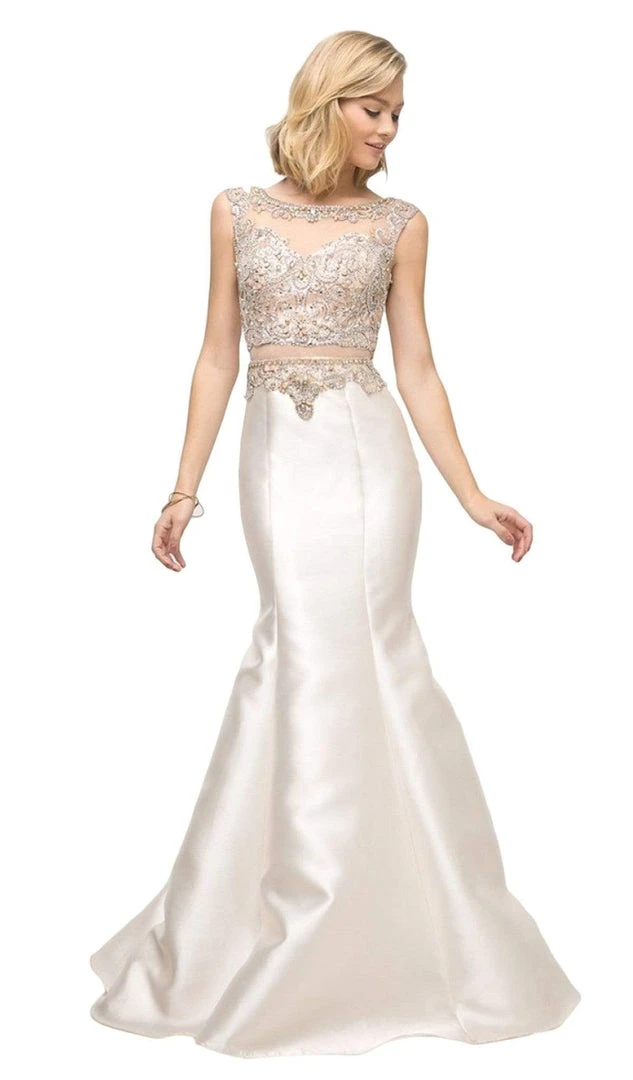Cinderella Divine - 8990 Jewel Beaded Illusion Bodice Mermaid Gown Formal Gowns 5 Cinderella Divine - 8990 Jewel Beaded Illusion Bodice Mermaid Gown Formal Gowns