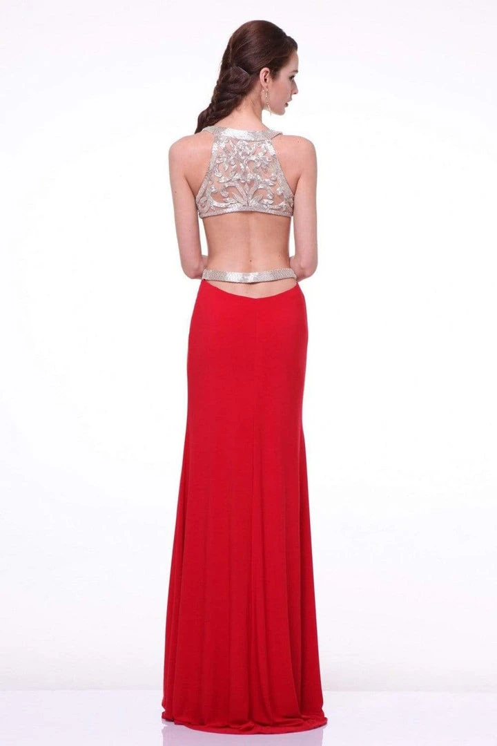 Formal Gowns Cinderella Divine - 959 Beaded Halter Neck Sheath Dress 5 Formal Gowns Cinderella Divine - 959 Beaded Halter Neck Sheath Dress