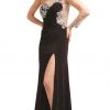 Cinderella Divine - Asymmetrical Fitted Evening Dress With Slit 2 Cinderella Divine - Asymmetrical Fitted Evening Dress With Slit