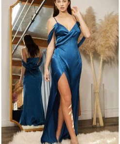 Formal Gowns Cinderella Divine BD109 - Cold Shoulder Prom Dress