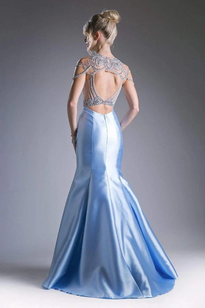 Cinderella Divine - Bead Embellished Halter Mermaid Gown Formal Gowns 6 Cinderella Divine - Bead Embellished Halter Mermaid Gown Formal Gowns