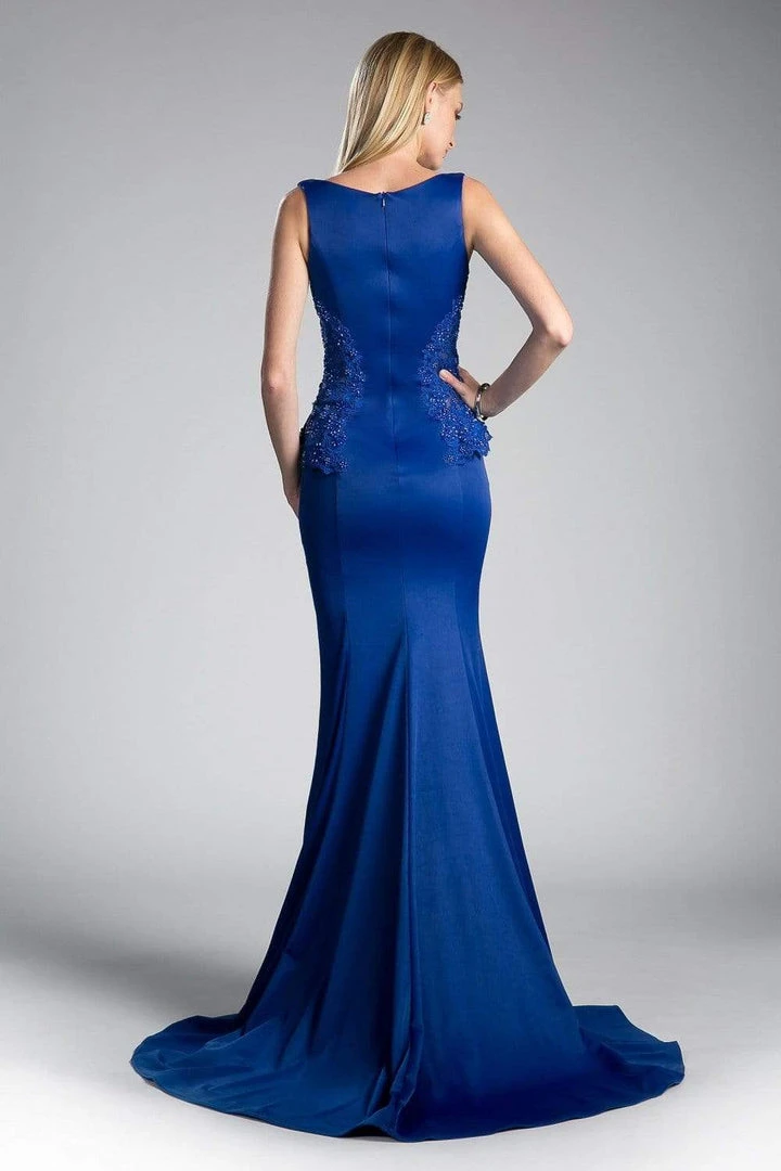 Cinderella Divine - Beaded Lace V-neck Trumpet Dress 11 Cinderella Divine - Beaded Lace V-neck Trumpet Dress