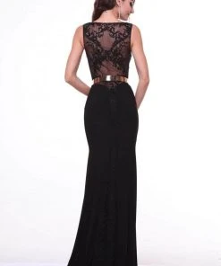 Cinderella Divine - Beaded Long Sheath Dress JC4022 - 1 Pc Black In Size 6 Available Formal Gowns 5 Cinderella Divine - Beaded Long Sheath Dress JC4022 - 1 Pc Black In Size 6 Available Formal Gowns