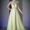 Formal Gowns Cinderella Divine - C216 Beaded High Neck A-Line Gown 2 Formal Gowns Cinderella Divine - C216 Beaded High Neck A-Line Gown