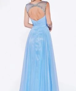 Formal Gowns Cinderella Divine - C286 Jewel Beaded Trim Ruched Bodice A-Line Gown 5 Formal Gowns Cinderella Divine - C286 Jewel Beaded Trim Ruched Bodice A-Line Gown