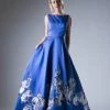 Formal Gowns Cinderella Divine - CA303 Satin Floral Sleeveless Ballgown