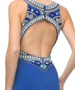 Cinderella Divine - CK39 Two Piece Beaded Halter Trumpet Dress 9 Cinderella Divine - CK39 Two Piece Beaded Halter Trumpet Dress