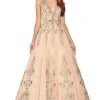 Cinderella Divine - CK801 Embroidered Long Ballgown Formal Gowns 2 Cinderella Divine - CK801 Embroidered Long Ballgown Formal Gowns