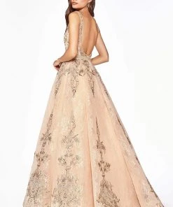 Cinderella Divine - CK801 Embroidered Long Ballgown Formal Gowns 6 Cinderella Divine - CK801 Embroidered Long Ballgown Formal Gowns