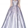 Cinderella Divine - CK836 Beaded Illusion Bateau Ballgown 1 Cinderella Divine - CK836 Beaded Illusion Bateau Ballgown
