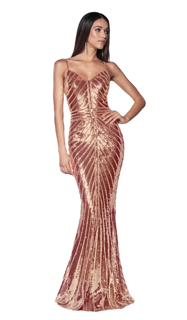 Cinderella Divine - CK848 Bedazzled V-neck Mermaid Dress Formal Gowns 3 Cinderella Divine - CK848 Bedazzled V-neck Mermaid Dress Formal Gowns