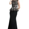 Cinderella Divine - CR718 Beaded Lace Stretch Knit Trumpet Dress Formal Gowns