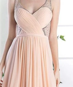 Cinderella Divine - Crisscrossed Ornate Illusion Panel Gown