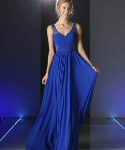 Cinderella Divine - Crisscrossed Ornate Illusion Panel Gown