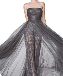 Cinderella Divine - CS021 Strapless Pantsuit With Overskirt Formal Gowns