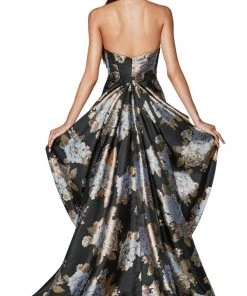 Formal Gowns Cinderella Divine - CS025 Sweetheart Brocade Trumpet Dress