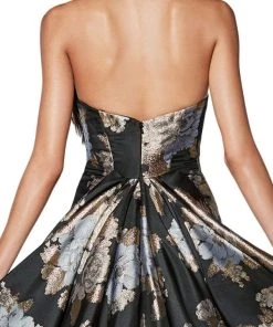 Formal Gowns Cinderella Divine - CS025 Sweetheart Brocade Trumpet Dress