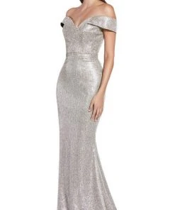 Cinderella Divine - CZ0018 Plunging Off-Shoulder Trumpet Dress Formal Gowns 12 Cinderella Divine - CZ0018 Plunging Off-Shoulder Trumpet Dress Formal Gowns