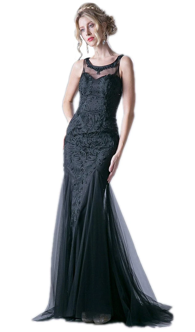 Formal Gowns Cinderella Divine - Embellished Bateau Trumpet Dress 3 Formal Gowns Cinderella Divine - Embellished Bateau Trumpet Dress