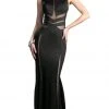 Cinderella Divine - Embellished Jewel Neck Sheath Dress