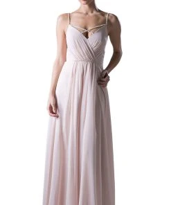 Cinderella Divine - Embellished Strappy Ruched A-line Dress 10 Cinderella Divine - Embellished Strappy Ruched A-line Dress