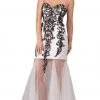 Formal Gowns Cinderella Divine - Embellished Sweetheart Sheer Trumpet Dress 2 Formal Gowns Cinderella Divine - Embellished Sweetheart Sheer Trumpet Dress