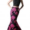Cinderella Divine - 8948 Embellished Two Piece Floral Mermaid Evening Gown Formal Gowns 2 Cinderella Divine - 8948 Embellished Two Piece Floral Mermaid Evening Gown Formal Gowns