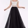 Cinderella Divine - Embellished Two Piece Illusion Jewel A-line Dress Formal Gowns 1 Cinderella Divine - Embellished Two Piece Illusion Jewel A-line Dress Formal Gowns