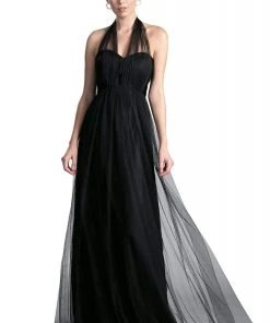 Cinderella Divine - ET322 Sweetheart Neckline Convertible Tulle Gown Formal Gowns