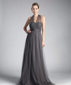 Cinderella Divine - ET322 Sweetheart Neckline Convertible Tulle Gown Formal Gowns