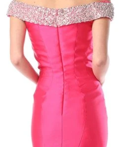 Formal Gowns Cinderella Divine - Fitted Embellished Off-Shoulder Mermaid Evening Gown 11 Formal Gowns Cinderella Divine - Fitted Embellished Off-Shoulder Mermaid Evening Gown