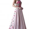 Cinderella Divine - GL2725 Floral Embroidered Halter Ballgown Formal Gowns