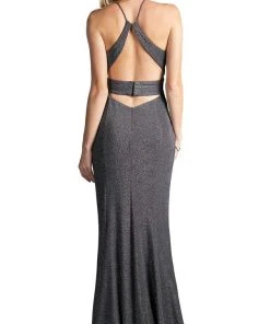 Formal Gowns Cinderella Divine - Halter Neck Shimmer Sheath Dress 10 Formal Gowns Cinderella Divine - Halter Neck Shimmer Sheath Dress