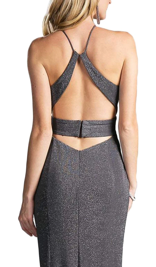 Formal Gowns Cinderella Divine - Halter Neck Shimmer Sheath Dress 7 Formal Gowns Cinderella Divine - Halter Neck Shimmer Sheath Dress