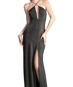 Formal Gowns Cinderella Divine - Halter Neck Shimmer Sheath Dress